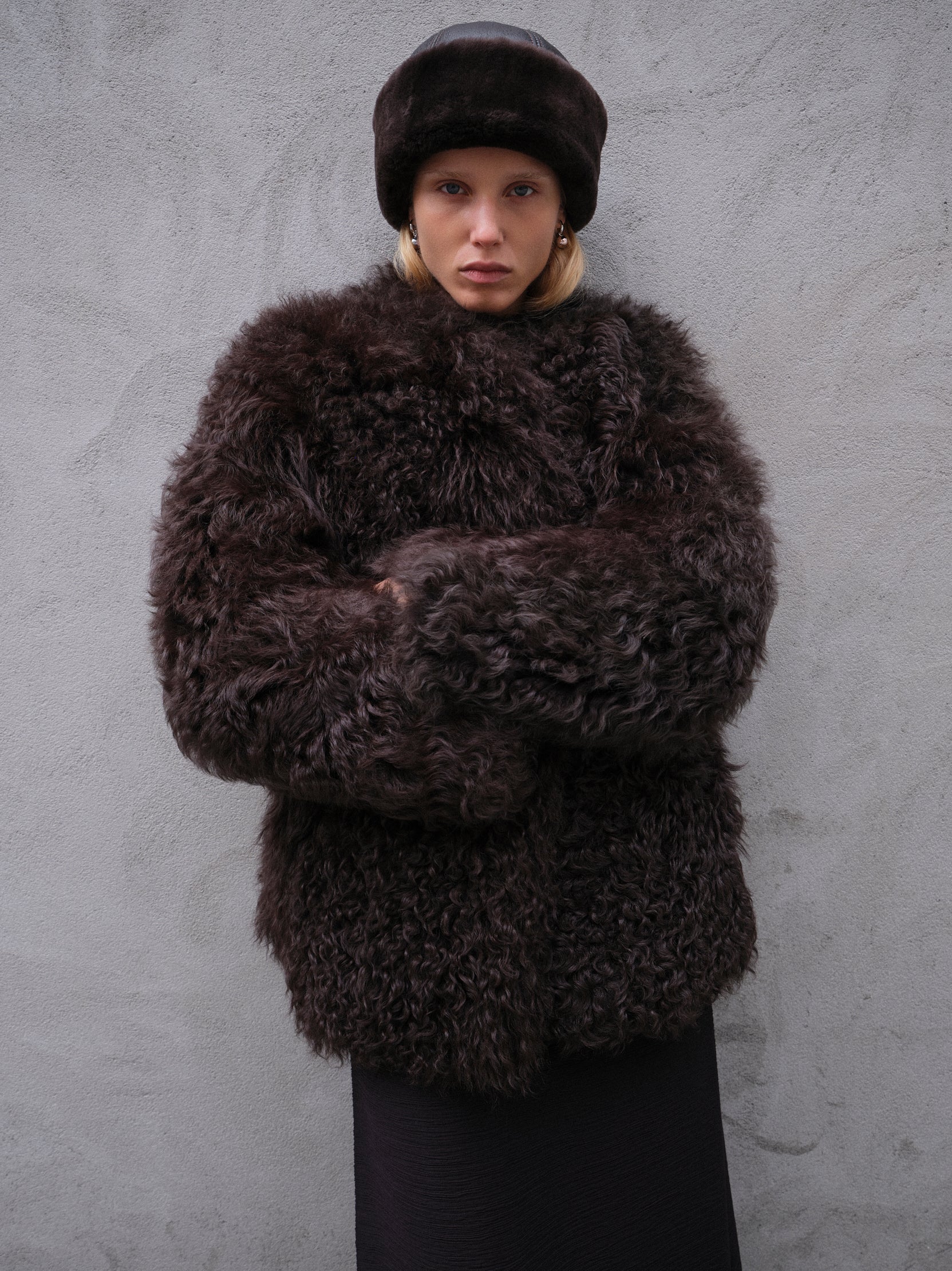 Doublé Cocoon Jacket Charcoal – Fall Winter Spring Summer