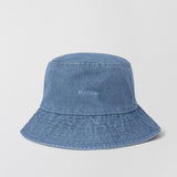 Washed Denim Bucket Hat Light Blue Denim