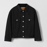 Oversized Denim Jacket Jet Black