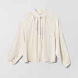 Silk Button Down Blouse Cream