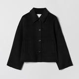 Cropped Double Jacket Jet Black