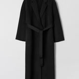 Double Wrap Coat Jet Black