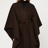 Belted Double Poncho Jet Black
