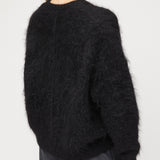 Mountain Oversized Furry Jumper Jet Black