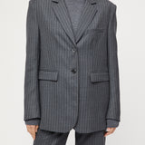 Paloma Trousers Charcoal Pinstripe