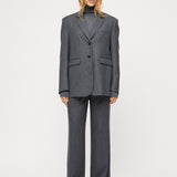 Paloma Trousers Charcoal Pinstripe