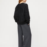 Mountain Oversized Furry Jumper Jet Black