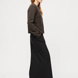 Structured Wool Cardigan Coffee