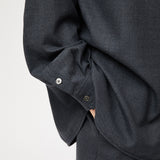 Tailored Oversized Shirt Charcoal Grey