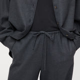Siena Drawstring Trousers Charcoal Grey