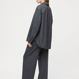 Siena Drawstring Trousers Charcoal Grey