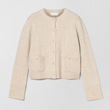 Structured Wool Cardigan Barley