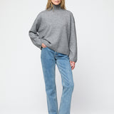 Chunky Cashmere Turtleneck Gray Melange