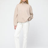 Chunky Cashmere Turtleneck Wheat
