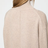 Chunky Cashmere Turtleneck Wheat