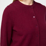 Classic Wool Cardigan Burgundy