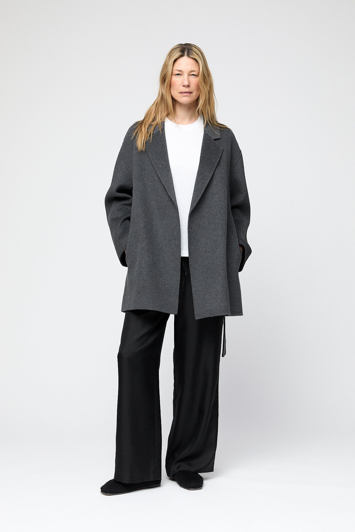 Double Wrap Jacket Charcoal – Fall Winter Spring Summer