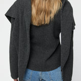 Milano Knit Wool Blazer Jet Black