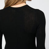 Rib Knit Longsleeve Jet Black
