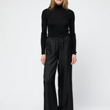 Rib Knit Turtleneck Jet Black