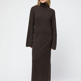 Turtleneck Toulon Maxi Dress Coffee