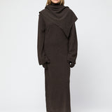 Turtleneck Toulon Maxi Dress Coffee