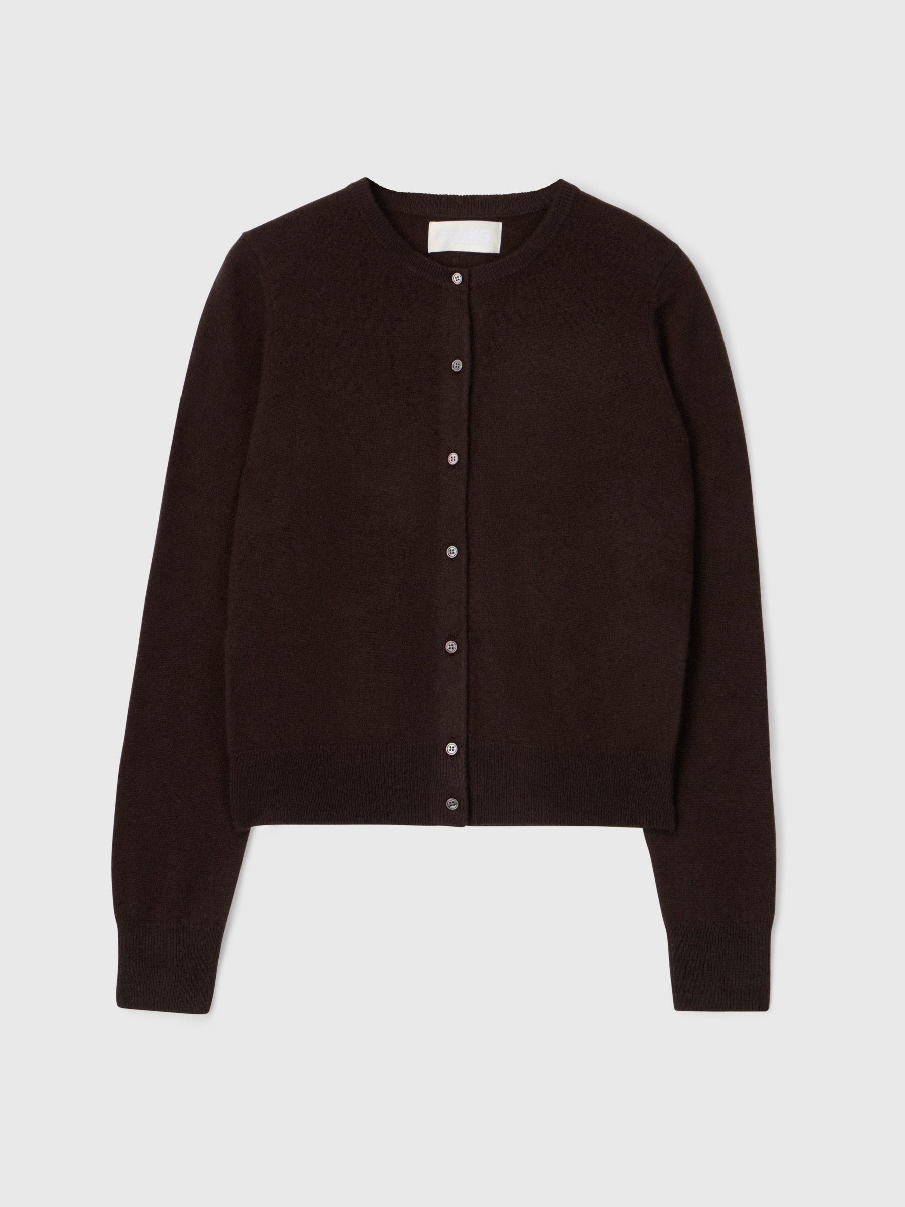 Classic Cashmere Cardigan Chocolate