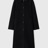 Doublé Wool Trench Jet Black