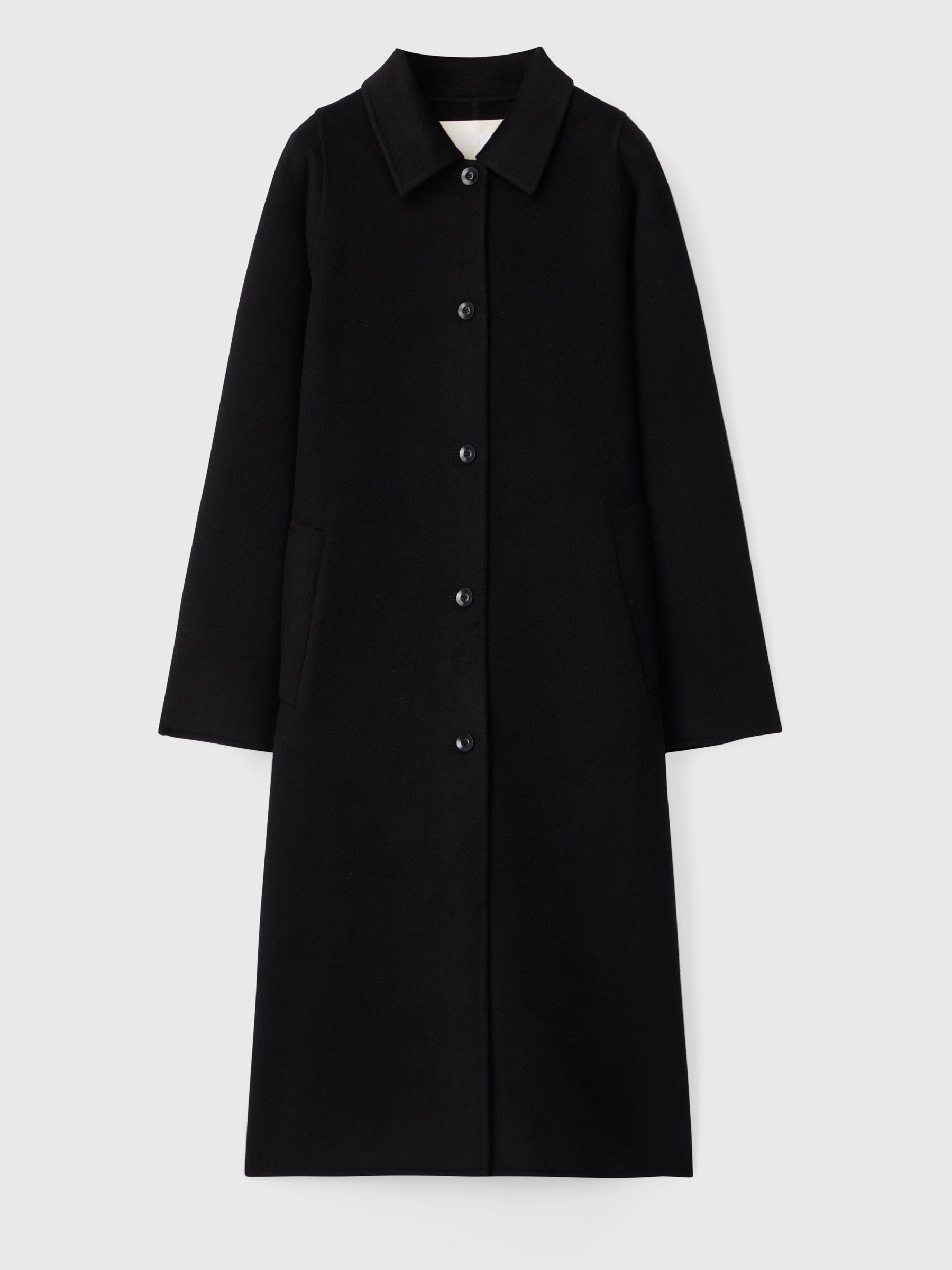Doublé Wool Trench Jet Black