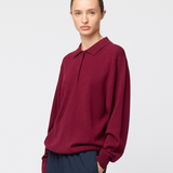 Estate Pique Sweater Burgundy