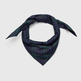 Flannel Poet Scarf Green Navy Check