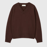 Harbour V-Neck Sweater Chocolate Brown