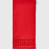 Italian Double Wool Scarf Rosso