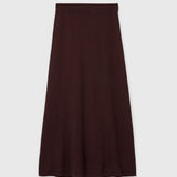 Roma Wool Skirt Chocolate Brown