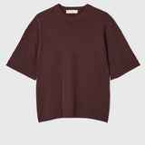 Roma Wool Tee Chocolate Brown
