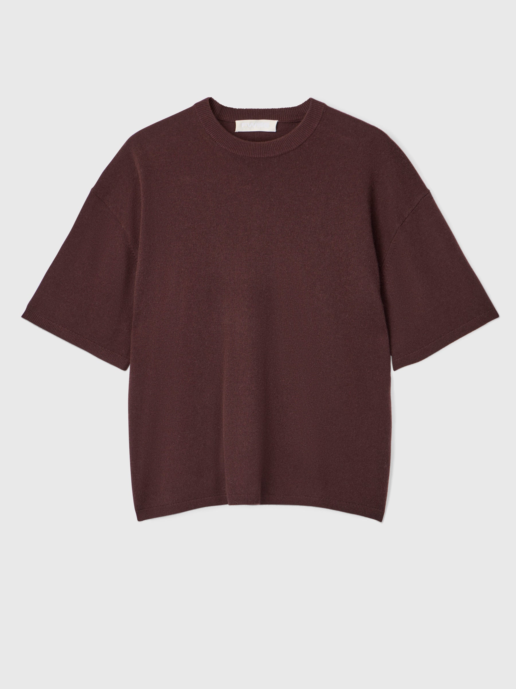 Roma Wool Tee Chocolate Brown