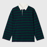 Rugby Top Green and Navy Stripe