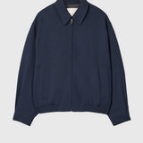 Tailored Blouson Zip Up Jacket Navy