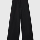 Tailored Wide Leg Trousers Jet Black