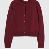 Classic Wool Cardigan Burgundy