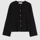 Milano Knit Wool Blazer Jet Black