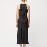 Bias Cut Spark Dress Jet Black