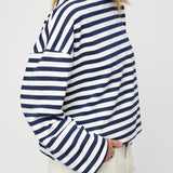 Breton Boatneck Long Sleeve Navy White Stripe