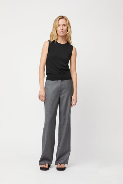 ボトムスその他 QUELLEDUE Grey melange wool trousers Côte d'Azur Trousers Grey Melange – Fall Winter Spring Summer