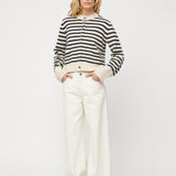 Relaxed Wide Leg Jeans Ecru