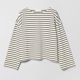 Breton Boatneck Longsleeve Cream Navy Stripe