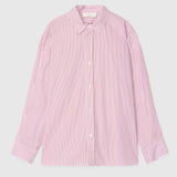 Coastal Shirt White Red Pinstripe