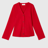 Milano V-Neck Cardigan Vivid Red