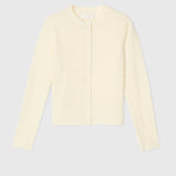 Pointelle Classic Cardigan Cream