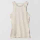 Crew Cable Knit Tank Whipped Cream
